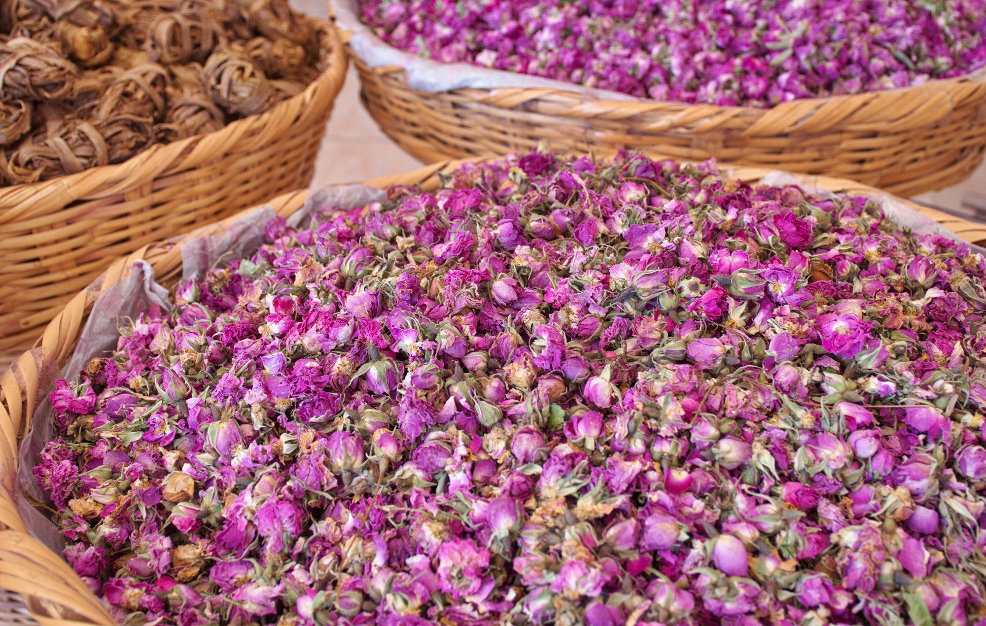 Rose petals prepared for the production of rose oil